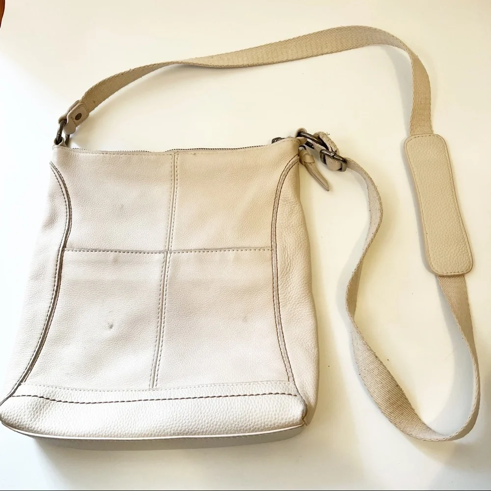 The Sak White Leather Crossbody Bag Adjustable Strap - Picture 5 of 11